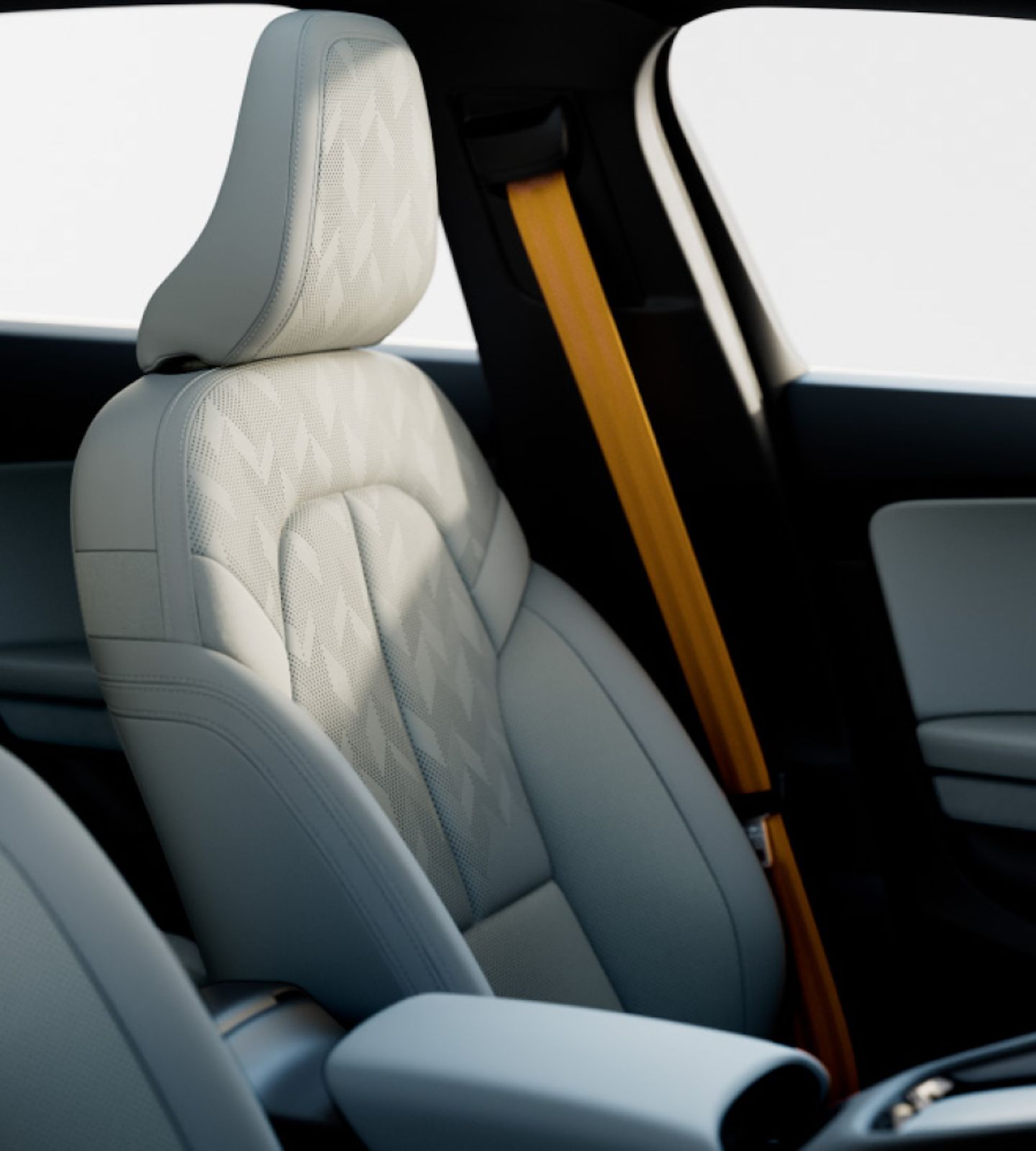 Seating and side mirror positions of Polestar 2 automatically adjusting to a driver profile setting.